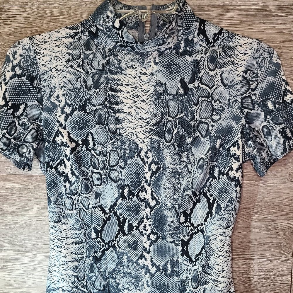 Snake print body suit